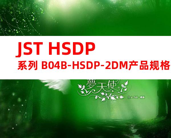 JST HSDP系列 B04B-HSDP-2DM产品规格书